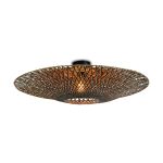 Good&Mojo Plafonnier Bali Bambou Noir L | Convient pour 1x E27 