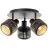 Brilliant Tyas Plafonnier  Aluminium Métal Noir Dorée | 370mm -  Convient pour 3x E14