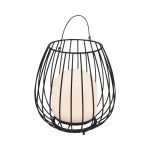 Nordlux Tafellamp Jim To-Go Portable Accu Metaal Zwart 3W 300lm - 827 Zeer Warm Wit | 3-Staps Dimbaar 