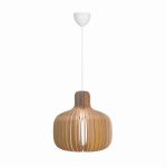 Nordlux Hazo 43 Pendelarmatuur Hout Bruin | Geschikt voor 1x E27