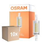 Voordeelpak 10x Osram Slim Line LED R7s 78mm 6W 806lm - 827 Zeer Warm Wit | Vervangt 60W