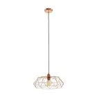 Eglo Hanglamp Carlton 2 Staal Koper | IP20 - Geschikt voor 1x E27 